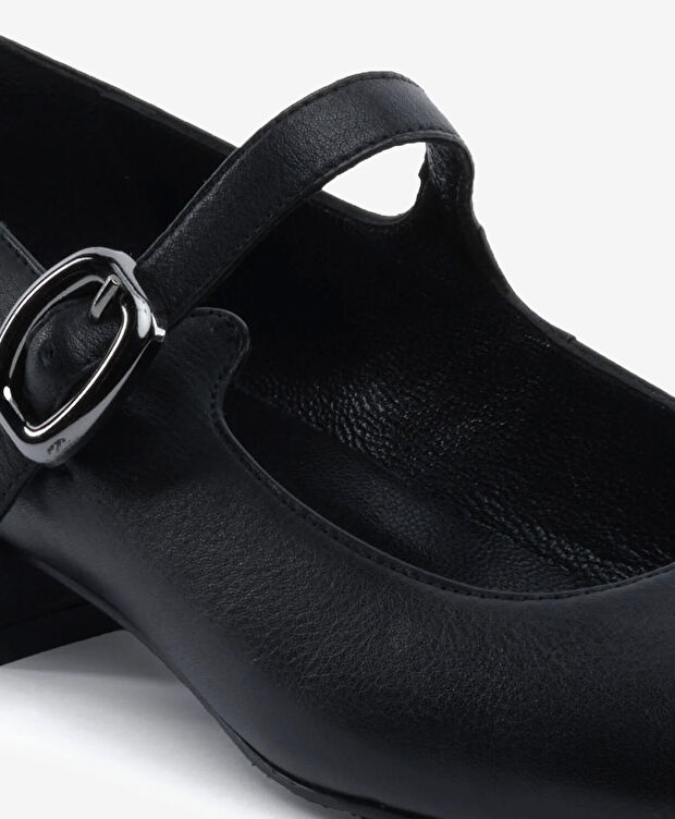 Kadın Siyah Hakiki Deri Klasik Ayakkabı - 5