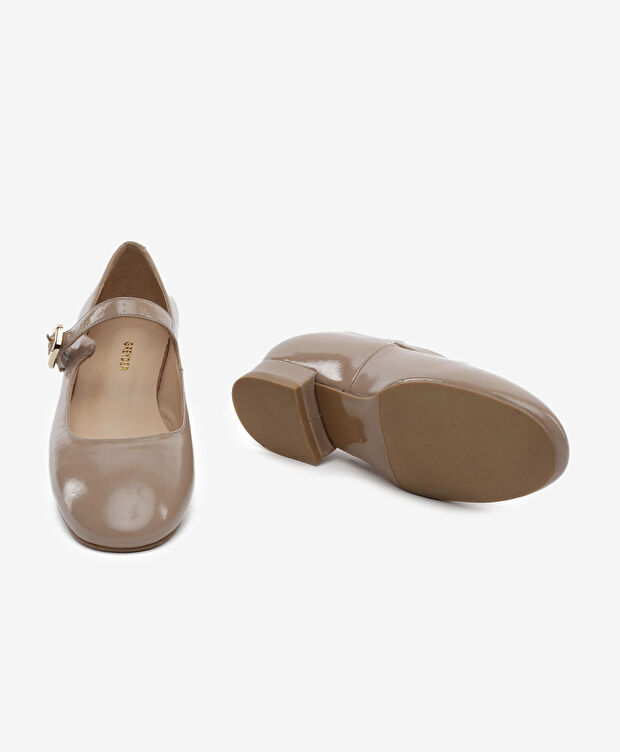 Kadın Açık Vizon Hakiki Deri Klasik Ayakkabı - 6