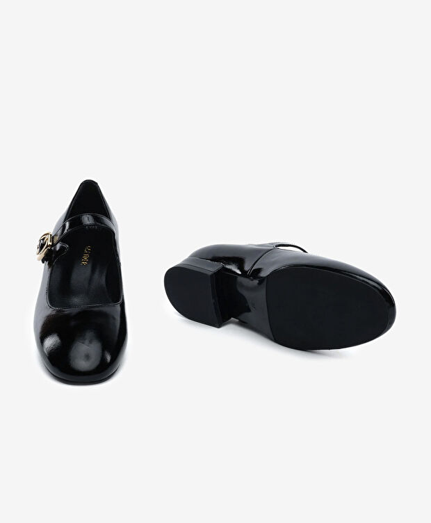 Kadın Siyah Hakiki Deri Klasik Ayakkabı - 6