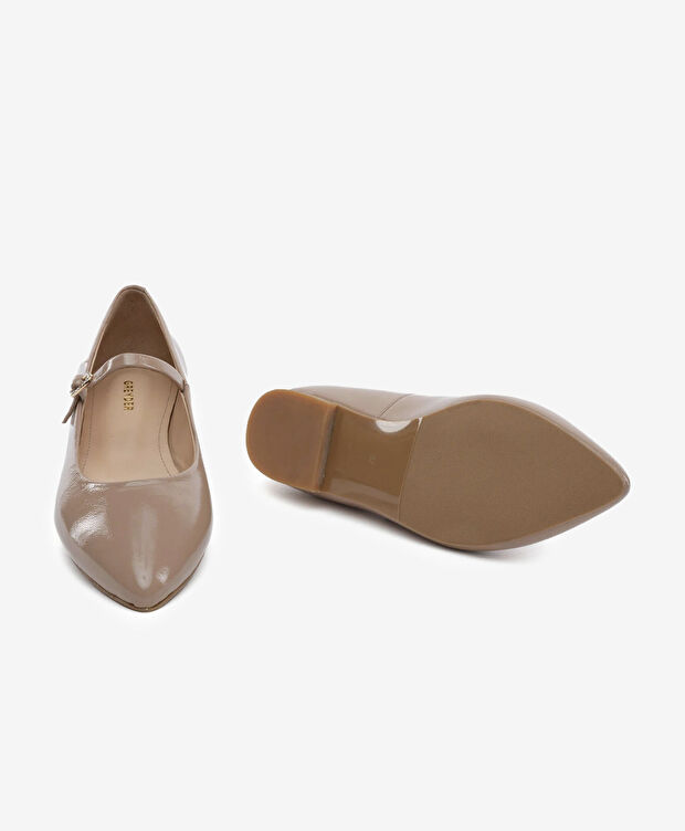 Kadın Açık Vizon Hakiki Deri Babet - 6