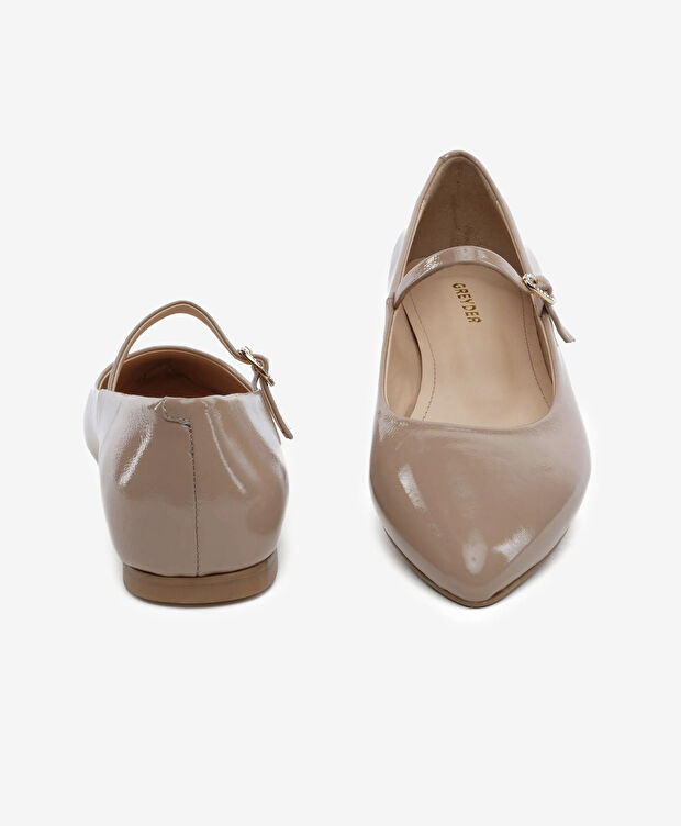 Kadın Açık Vizon Hakiki Deri Babet - 7