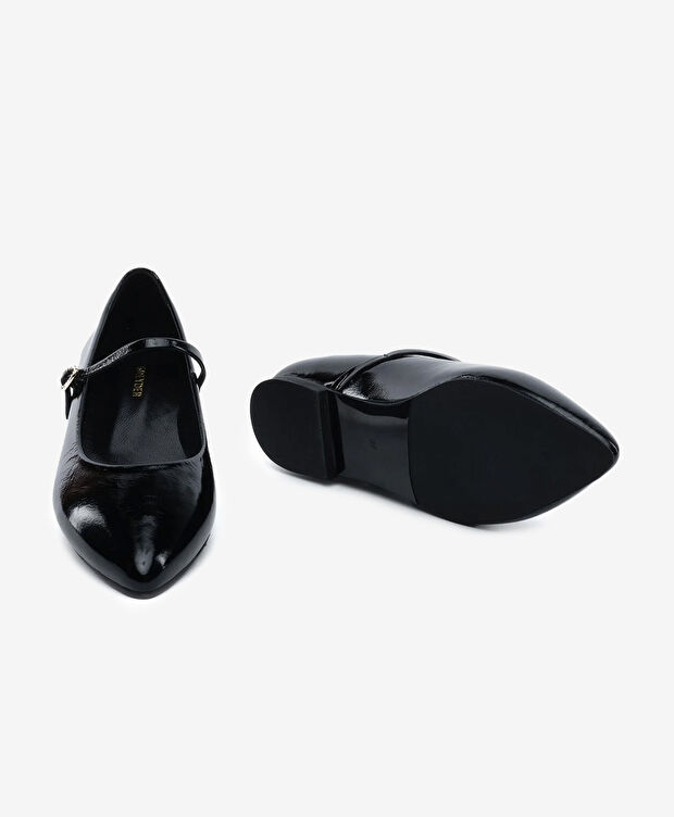 Kadın Siyah Hakiki Deri Babet - 6