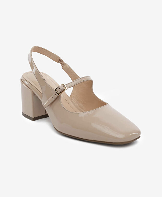 Kadın Krem Hakiki Deri Klasik Ayakkabı - 2