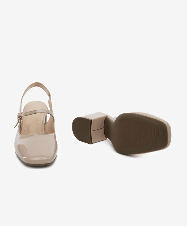 Kadın Krem Hakiki Deri Klasik Ayakkabı - 6