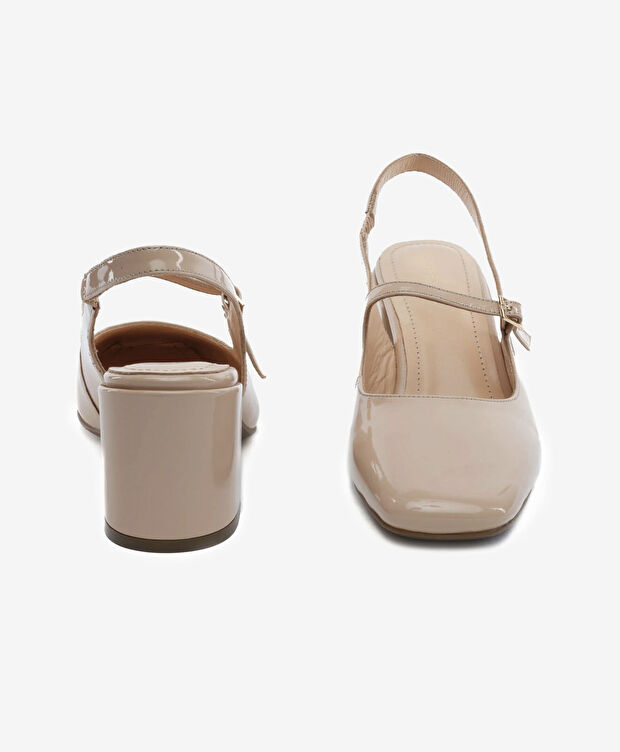 Kadın Krem Hakiki Deri Klasik Ayakkabı - 7