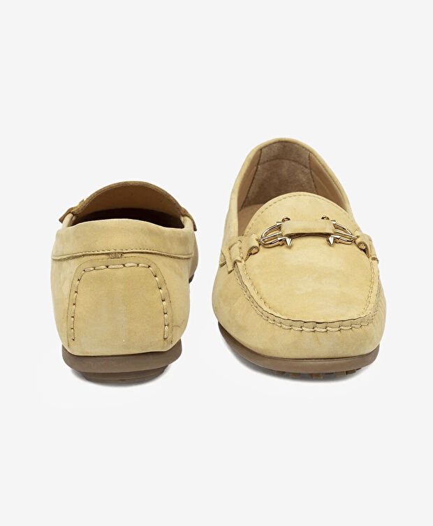 Kadın Sarı Hakiki Deri Loafer Ayakkabı - 6