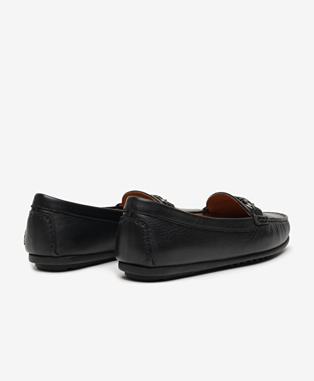 Kadın Siyah Hakiki Deri Loafer Ayakkabı - 5
