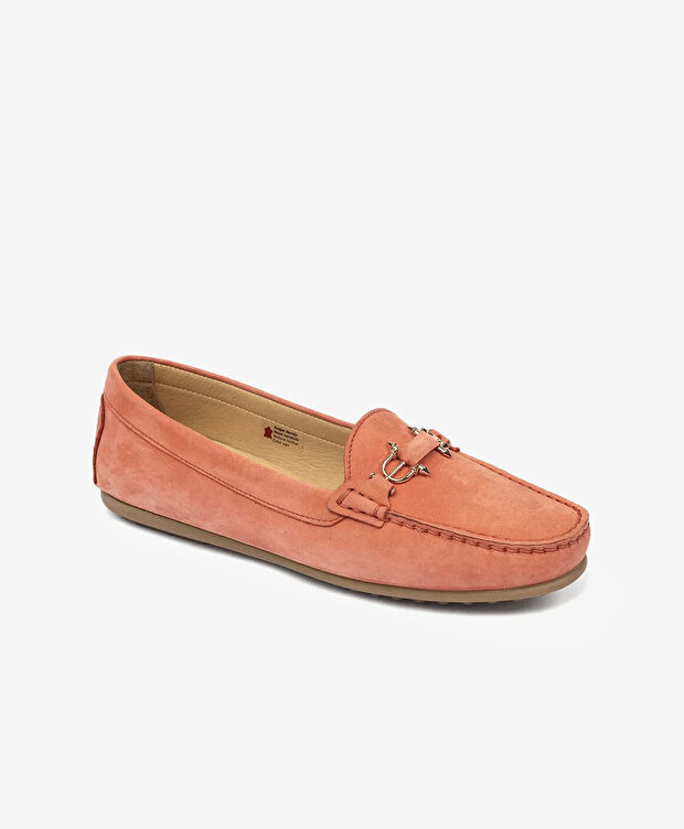 Kadın Nar Çiçeği Hakiki Deri Loafer Ayakkabı - 2