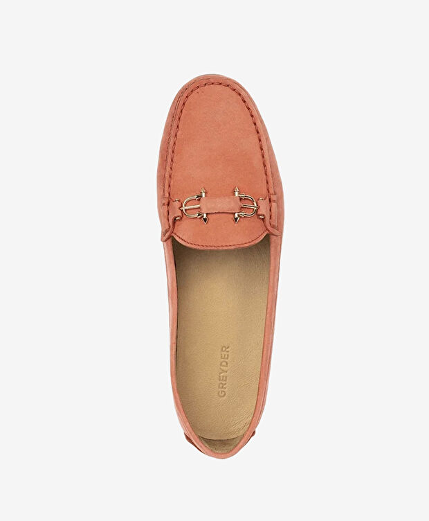 Kadın Nar Çiçeği Hakiki Deri Loafer Ayakkabı - 4