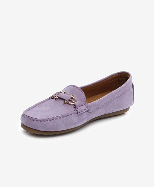 Kadın Lila Hakiki Deri Loafer Ayakkabı - 3
